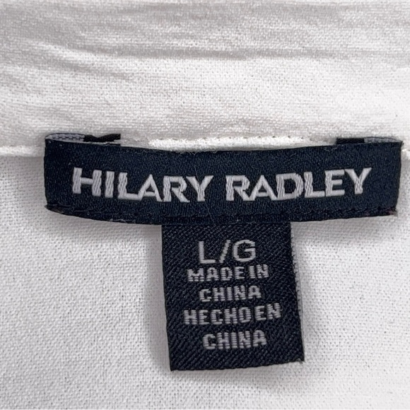 Large Hilary Radley Oversized Fit Neutral Relaxed Womens Top Collar Accent - Picture 11 of 13